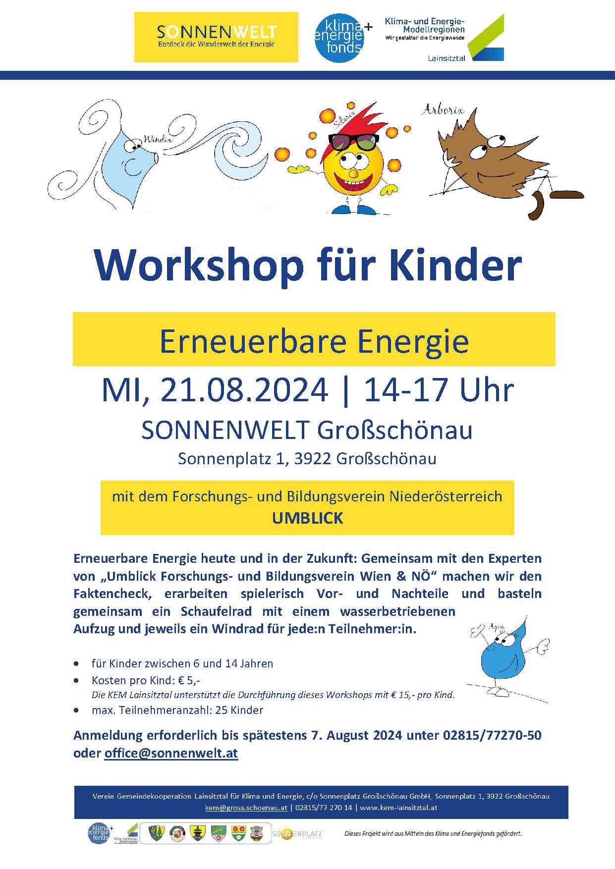 Read more about the article Ferienworkshop für Kinder „Erneuerbare Energie“