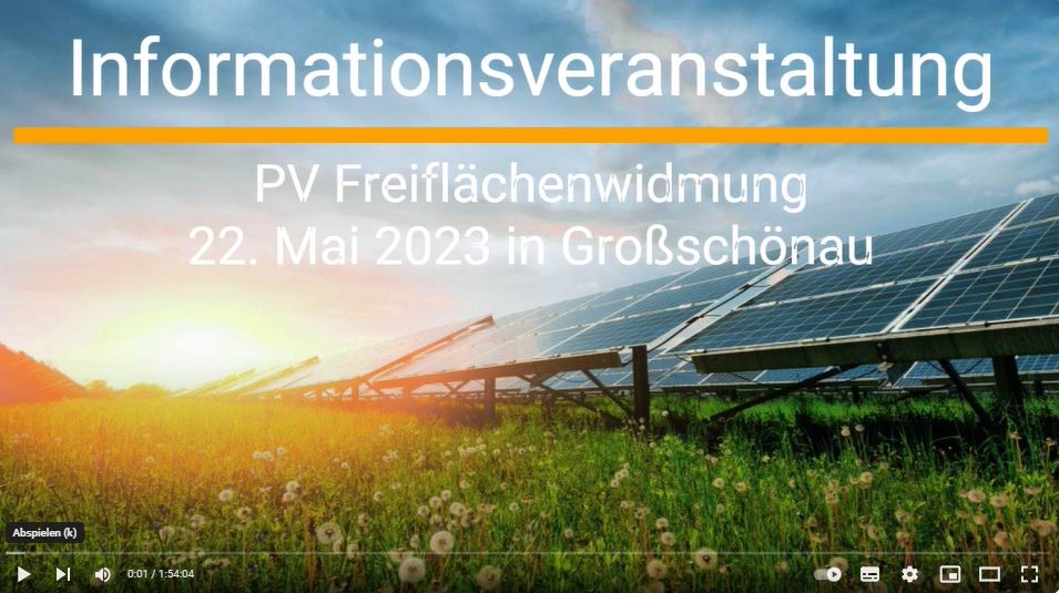 Read more about the article Informationsveranstaltungen PV Freiflächenwidmung Großschönau